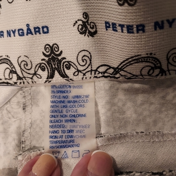 PETER NYGARD snakeskin print Ankle Pants Size 6 Black & Wh… - Picture 5 of 13